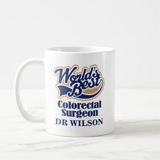 Colourectal Surgeon Personalized Mug Gift (Left)