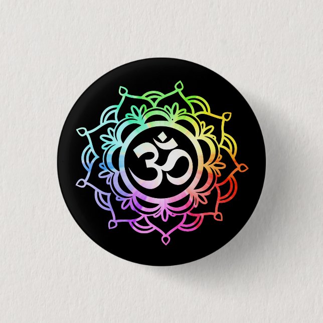 Coloured 17 Meditation 1 Inch Round Button (Front)