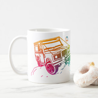 Coloured 1 3D Jeep Coffee Mug