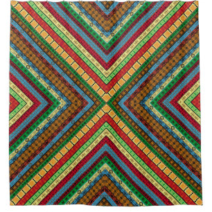 Coloured african geometrical motifs and symbols ba