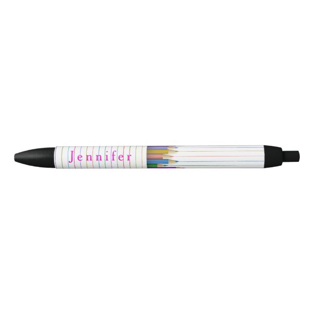 Coloured Art Pencils Custom Pen Back To School (Front)