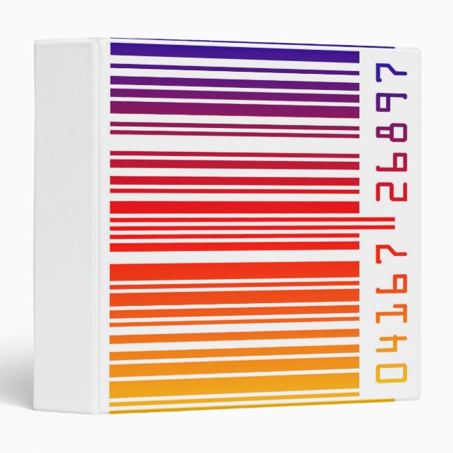 Coloured Barcode Avery Binder (Front/Spine)