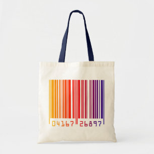 Coloured Barcode Tote Bag