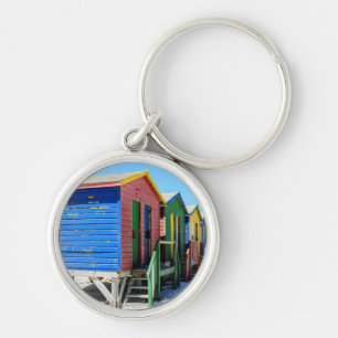 Coloured Beach Huts Keychain