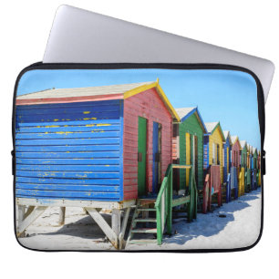 Coloured Beach Huts Laptop Sleeve