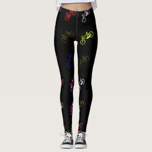 Coloured bicycles leggings