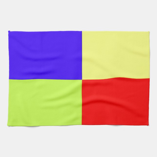 Coloured Block Art Kitchen Towel (Horizontal)
