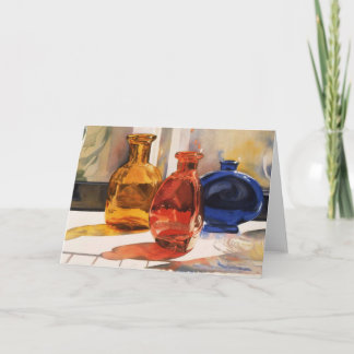 Coloured Bottles Card