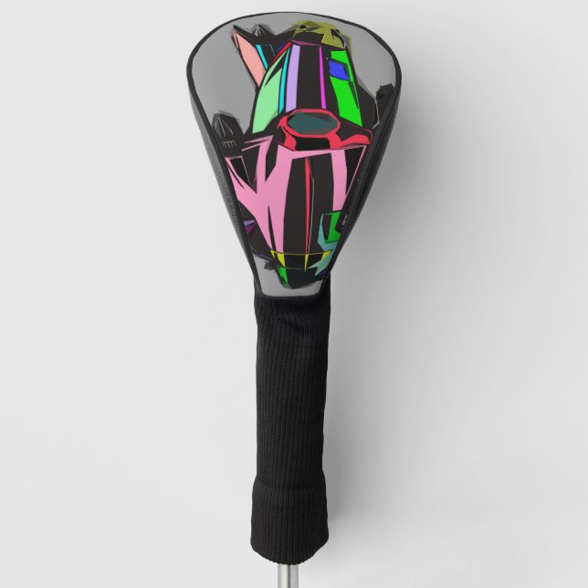 Coloured cadillac golf head cover (Front)