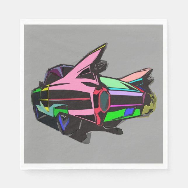 Coloured cadillac napkin (Front)