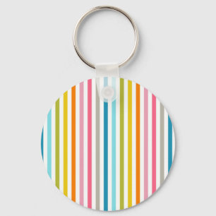 Coloured Candy Stripes Keychain