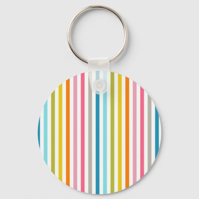 Coloured Candy Stripes Keychain (Front)