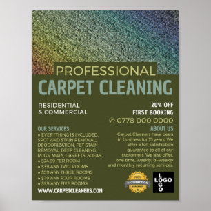 Coloured Carpet, Carpet Cleaner, Cleaning Service Poster