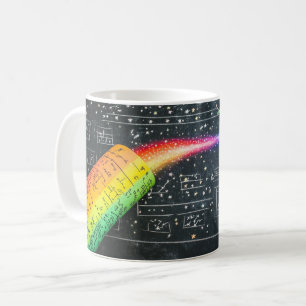 Coloured chalk on a blackboard depicts educational coffee mug