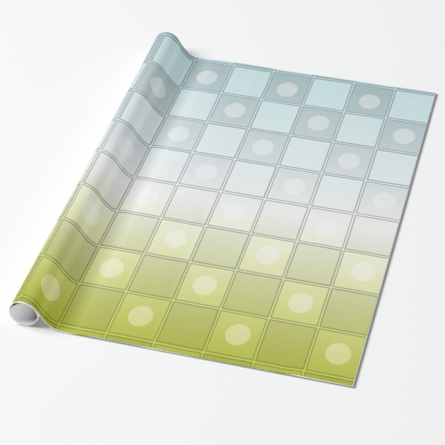 Coloured Checkers Pattern Wrapping Paper (Unrolled)