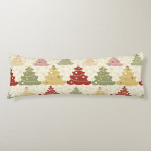 Coloured Christmas tree Body Pillow