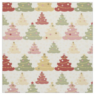 Coloured Christmas tree Fabric