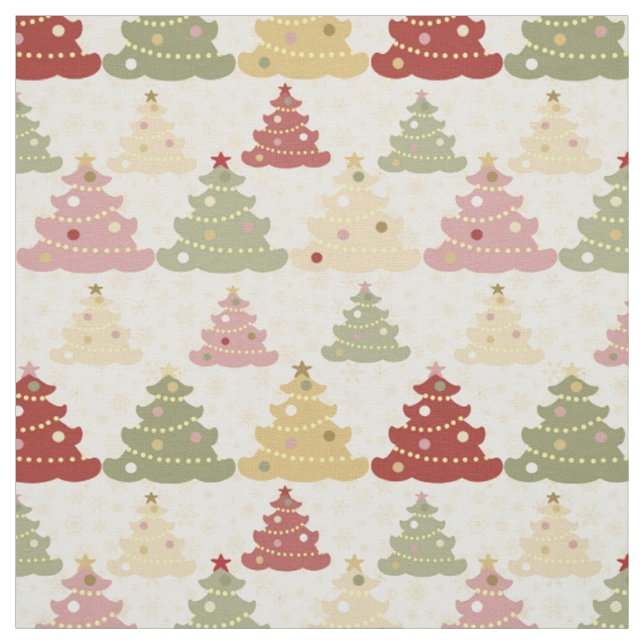 Coloured Christmas tree Fabric (Swatch)