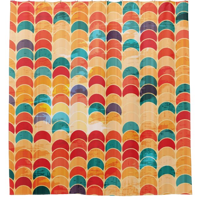 Coloured Circle: Grunge Seamless Pattern. (Front)