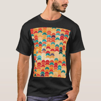 Coloured Circle: Grunge Seamless Pattern. T-Shirt