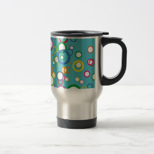 Coloured Circles Aluminum Travel Mug