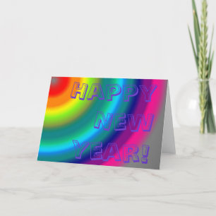 Coloured circles, Happy New Year! Holiday Card