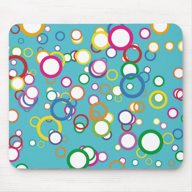 Coloured Circles Mouse Pad (Front)