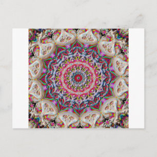 Coloured Circular Mandala Postcard