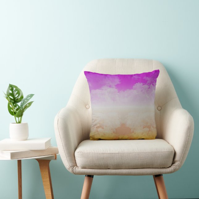 Coloured Clouds Four Throw Pillow (Chair)