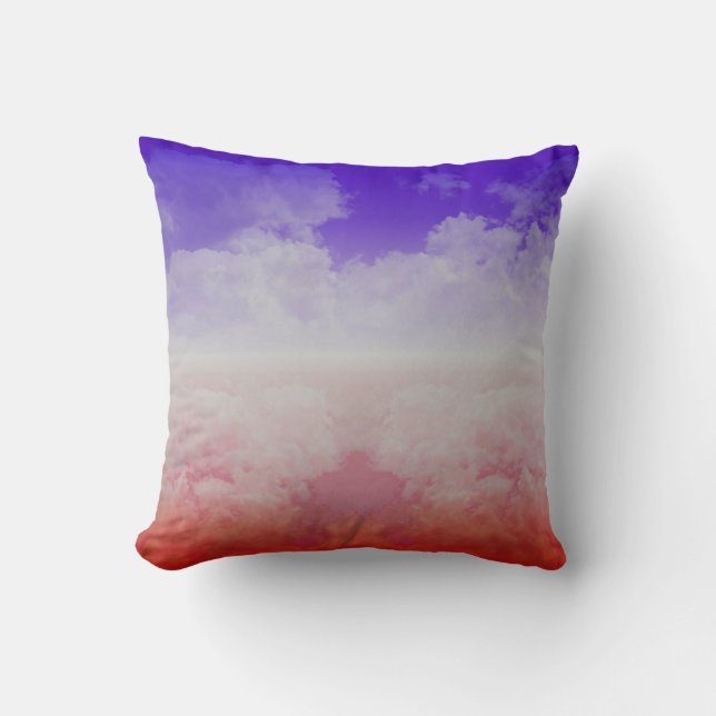 Coloured Clouds Three Throw Pillow (Front)