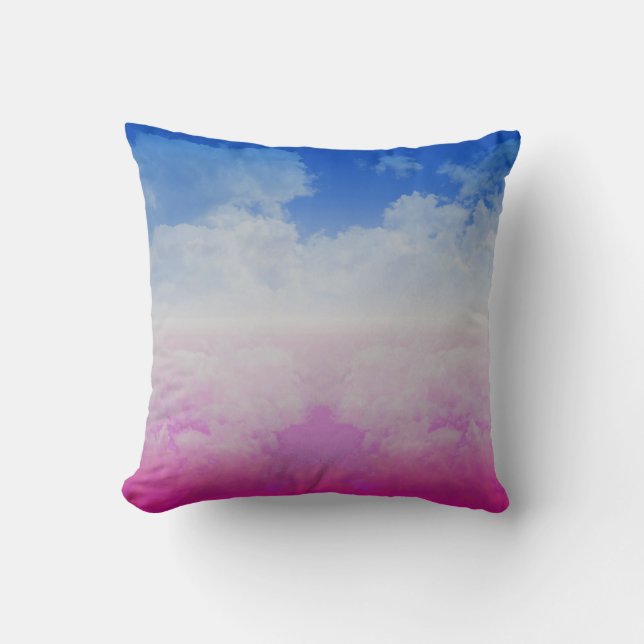 Coloured Clouds Two Throw Pillow (Front)