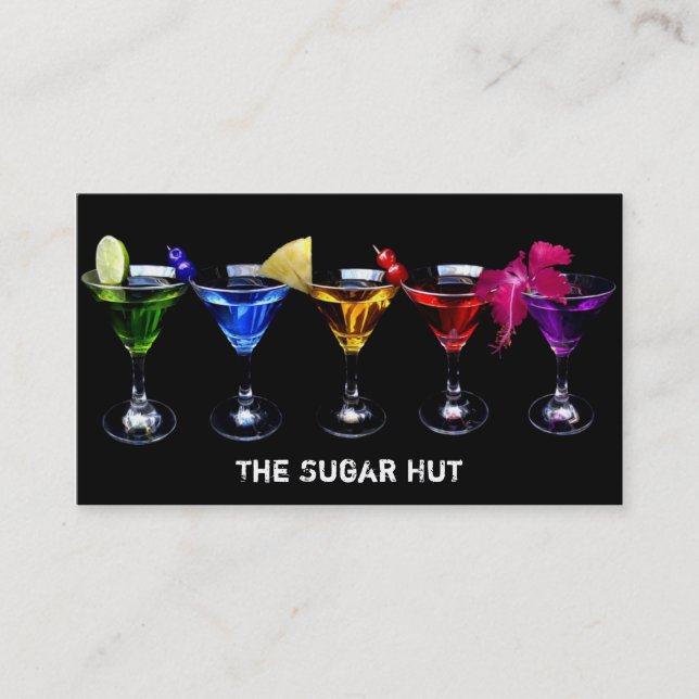 Coloured Cocktails Business Card (Front)