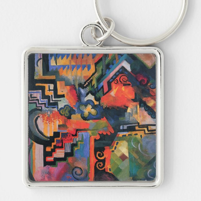 “Coloured Composition” Art key chain (Front)