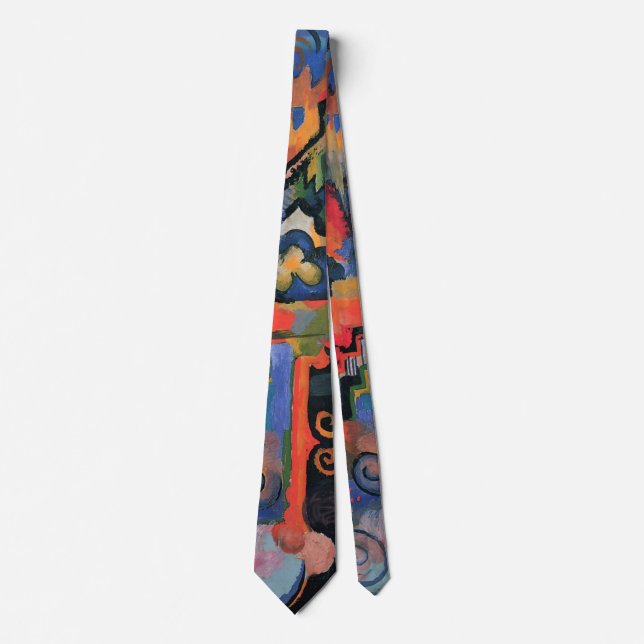 Coloured Composition by August Macke, Vintage Art Tie (Front)