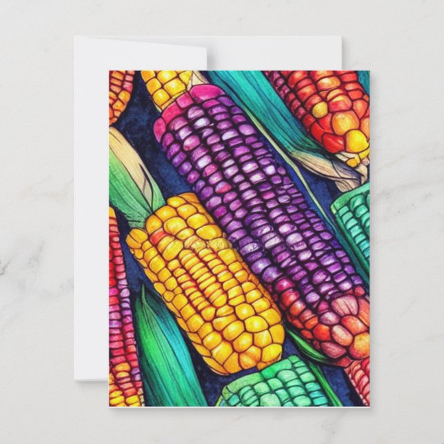 Coloured Corn Card (Front)