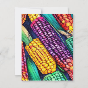 Coloured Corn Card