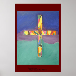 Coloured Cross Poster