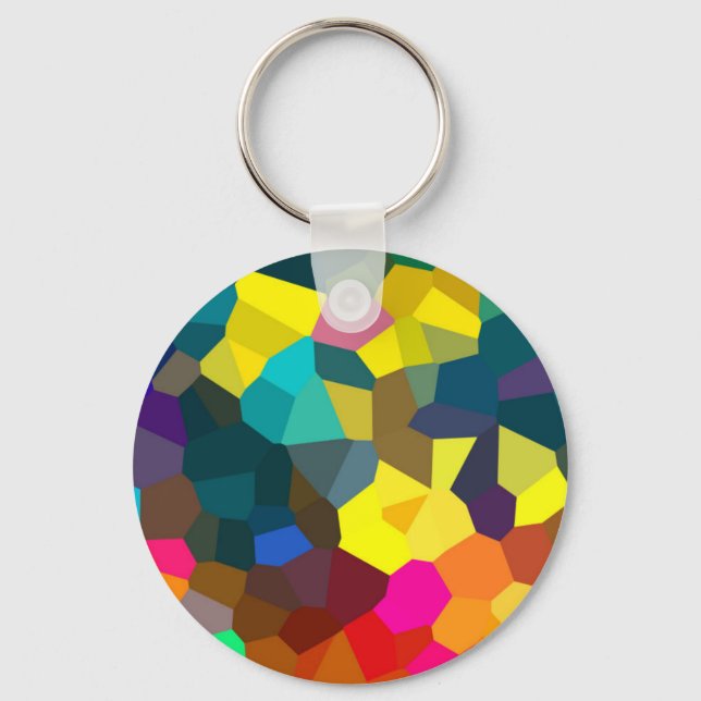 Coloured Crystals Keychain (Front)