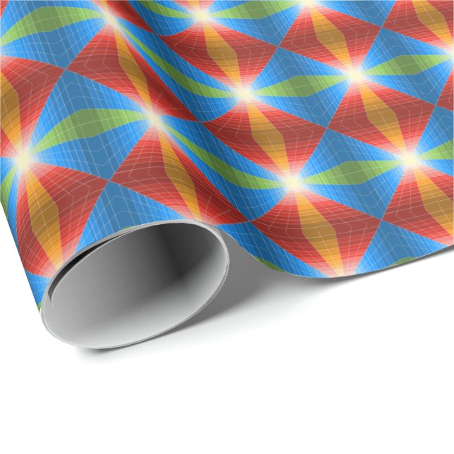 Coloured Cube Wrapping Paper (Roll Corner)