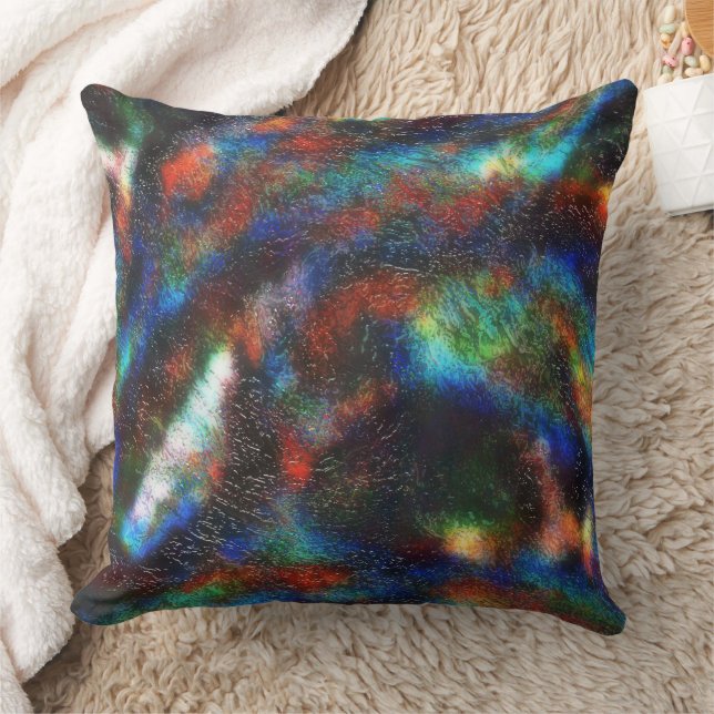 Coloured dark stained texture under raw glass thro throw pillow (Blanket)