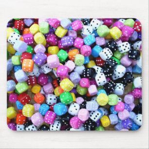 Coloured Dice. Mouse Pad