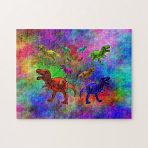 Coloured Dinosaurs Jigsaw Puzzle