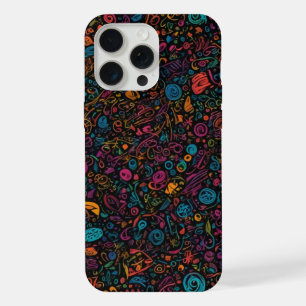 Coloured Doodles iphone 15 pro max case