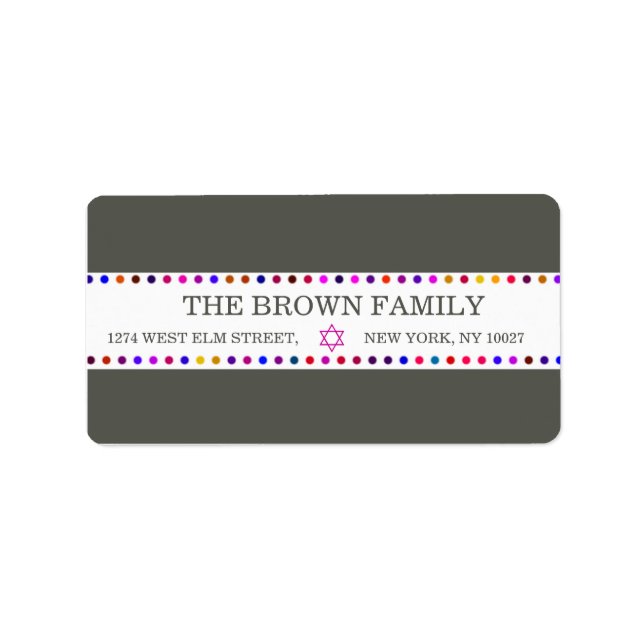 Coloured dots - Address labels (Front)