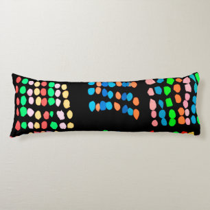 Coloured dots body pillow