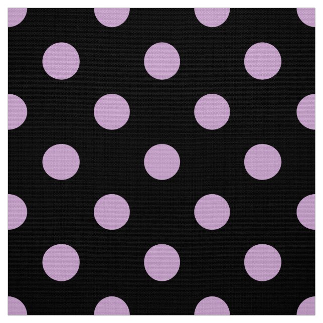 coloured dots on black pattern fabric (Swatch)