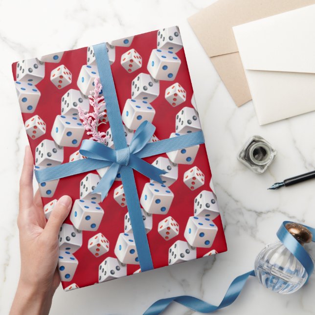 Coloured Dots On Dice Wrapping Paper (Gifting)