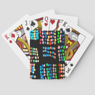 Coloured dots playing cards