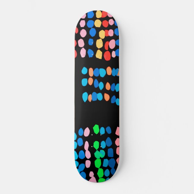 Coloured dots skateboard (Front)