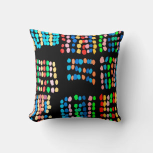 Coloured dots throw pillow